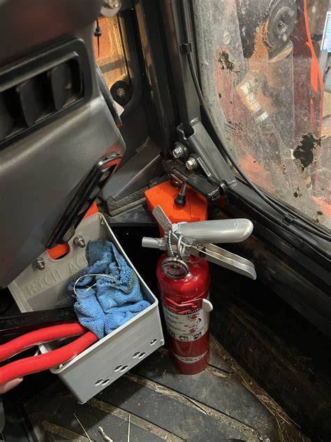 skid steer fire extinguisher mount|Fire Extinguisher Mounting Bracket .